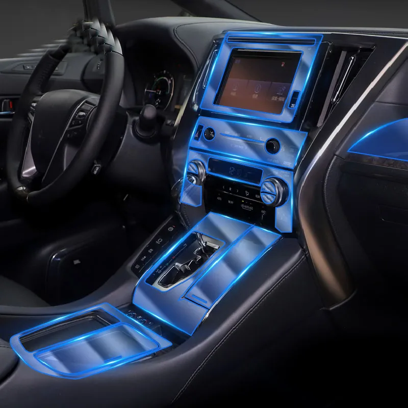 Для Toyota Alphard 2015-2020 внутренняя центральная консоль автомобиля прозрачная