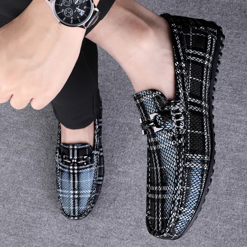 

2022 Men Luxury Brand Boat Shoes Casual Breathable Men Loafers Shoes Moccasins Flat Shoes Fashion Homme Genuine Leather Footwear