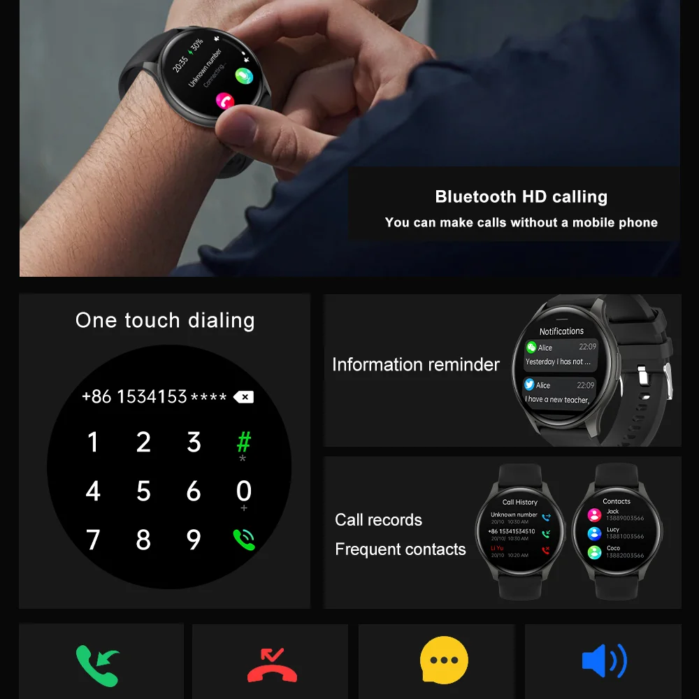 Смарт-часы с AMOLED-экраном для мужчин и женщин цвет в ассортименте