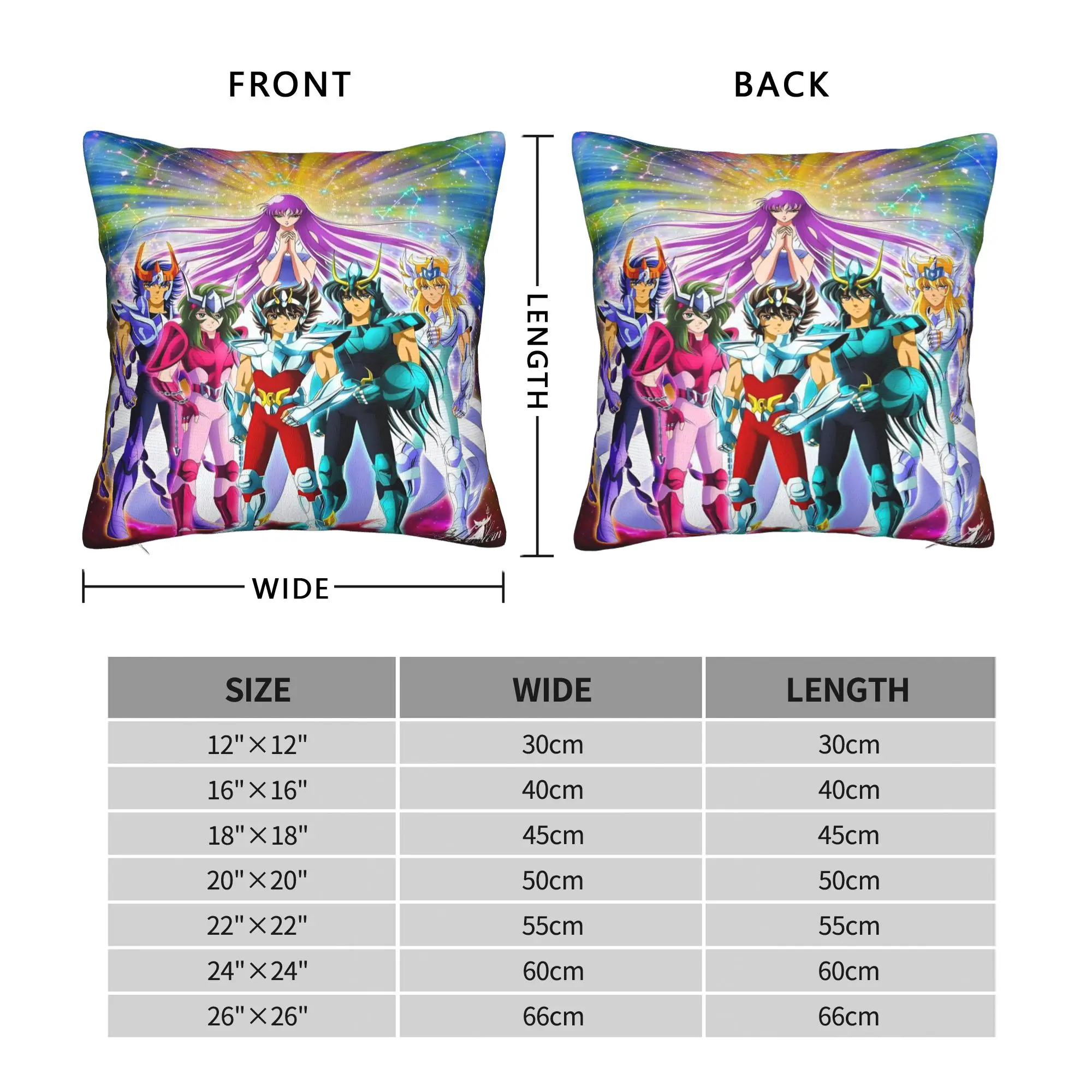 Фото Наволочка Saint Seiya Gold Saint Comfy, чехол для подушки для стула, дивана, домашнего декора, винтажные наволочки №3