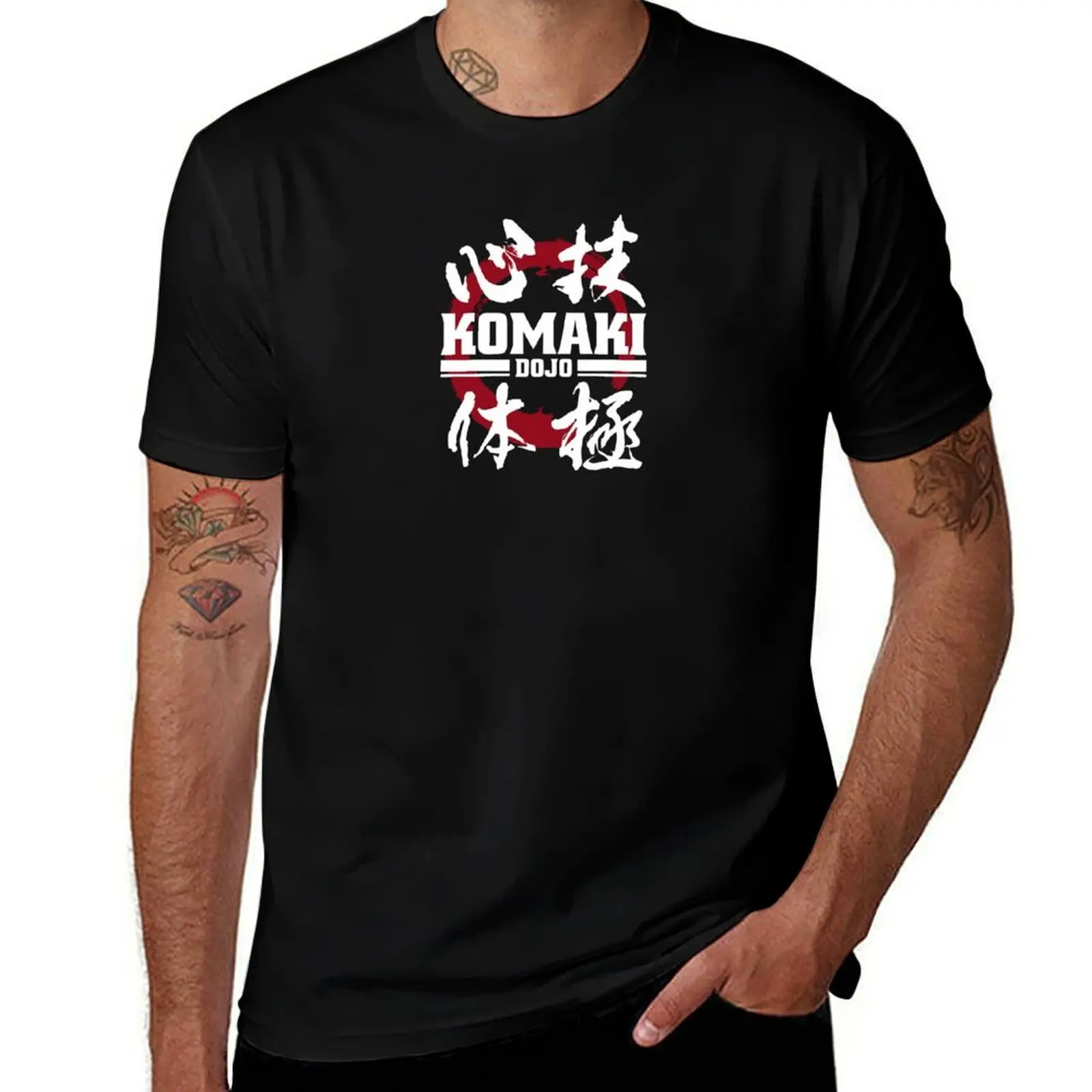 Фото Футболка Komaki Dojo, долговечная повседневная футболка №1
