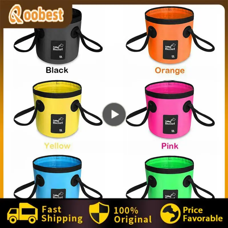 

12L 20L Portable Waterproof Fishing Water Bag Folding Camping Hiking Bucket Water Storage Container Carrier Bags