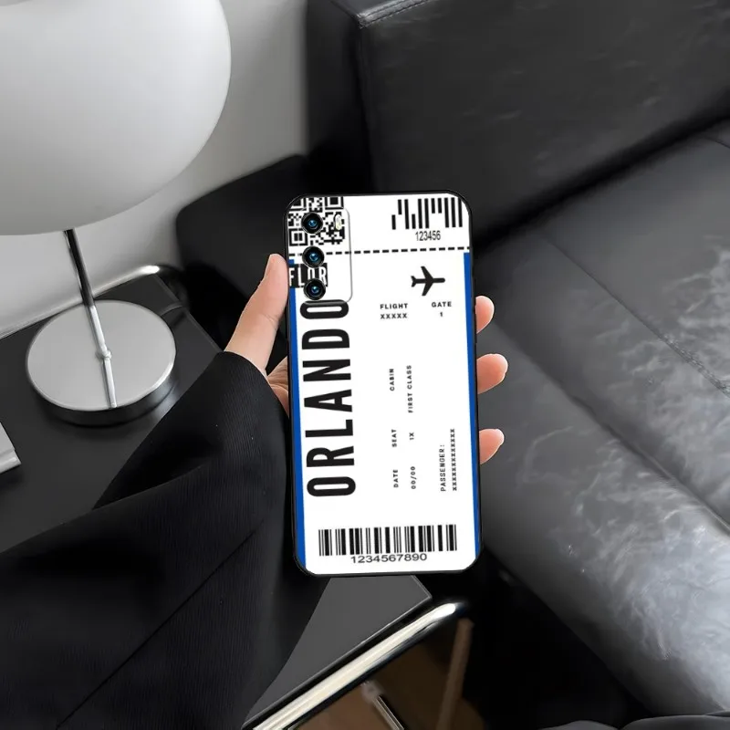 Чехол для телефона с билетом самолета для HUAWEI Mate 40 30 20 10 NOVA7i PRO SE 20X 5G 9 8 40E 40PRO PLUS LITE 5G Mate40ProPlus