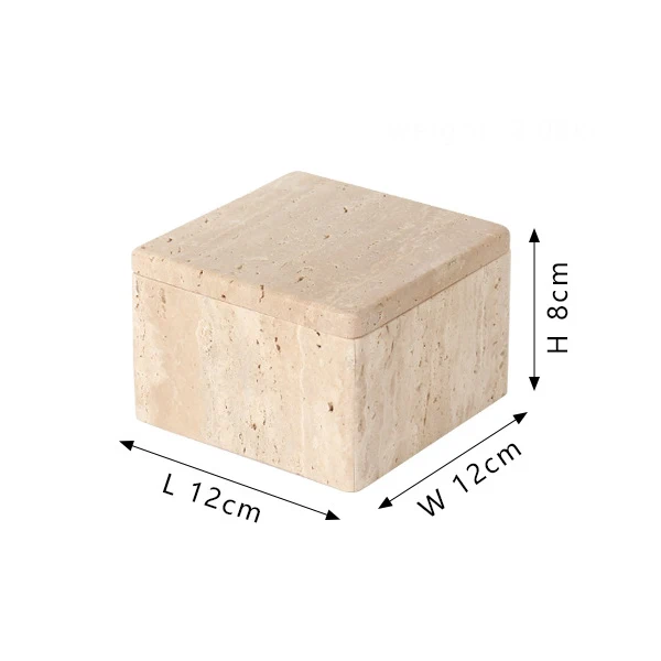 

Травертиновый контейнер для хранения украшений
