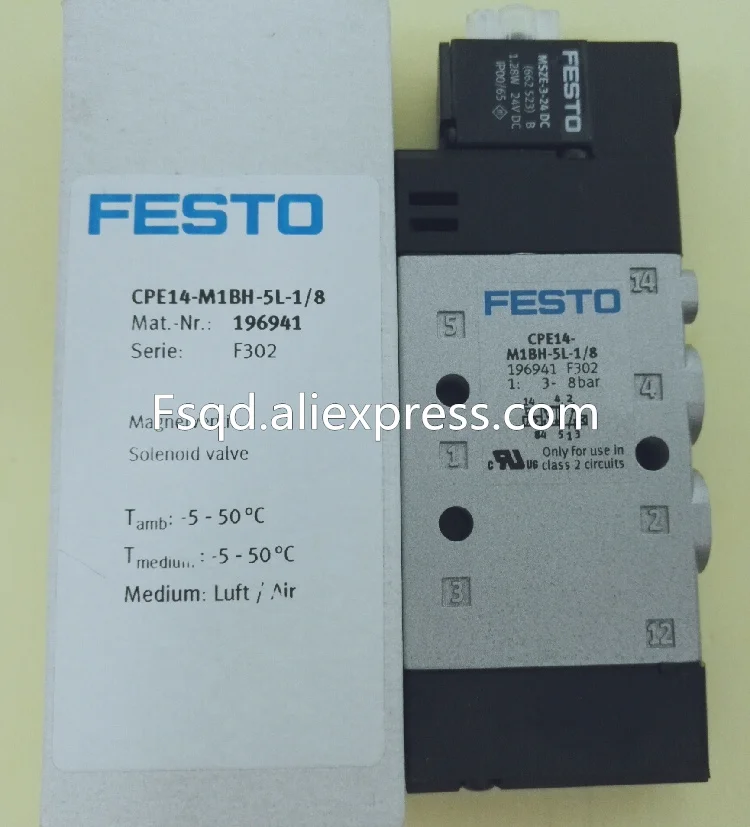 

CPE14-M1BH-5L-1/8 196941 CPE14-M1BH-3GL-1/8 196929 CPE14-M1BH-5/3G-QS-6 196903 New and original FESTO solenoid valve