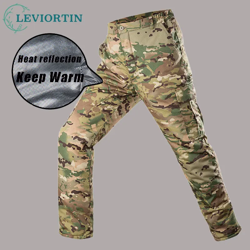 Теплоотражающие камуфляжные уличные тактические брюки для мужчин с несколькими