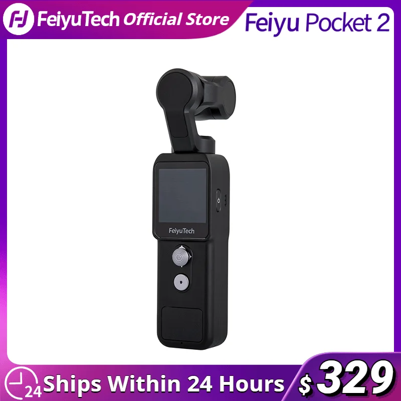 

Официальная Feiyutech Feiyu Pocket 2 Vlog камера 6-осевая стабилизированная гибридная стабилизация 4K видео 12 Мп фото экшн 4 x Zoom