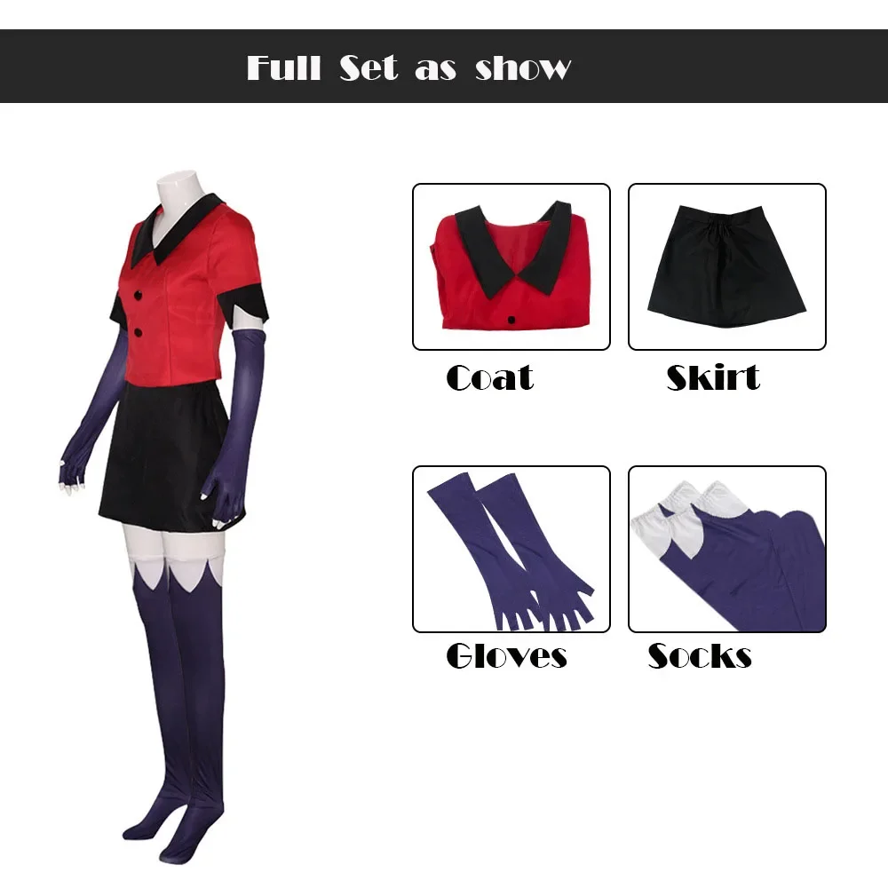 Костюм для косплея Vaggie аниме униформа костюм Хэллоуина карнавала в отеле