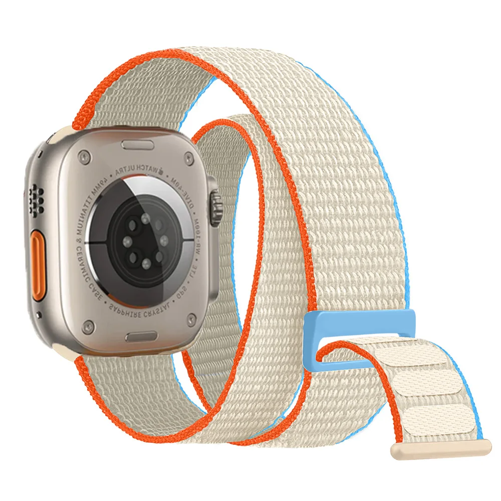

Ultra strap For Apple Watch Band 44mm 40mm 49mm 45mm 41mm 42mm Double Nylon Loop Bracelet correa iWatch Series 7 3 4 5 6 Se 8