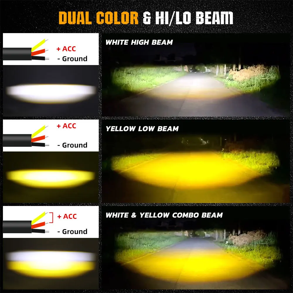 3-дюймовый мотоциклетный противотуманный фонарь яркая лампа для бездорожья