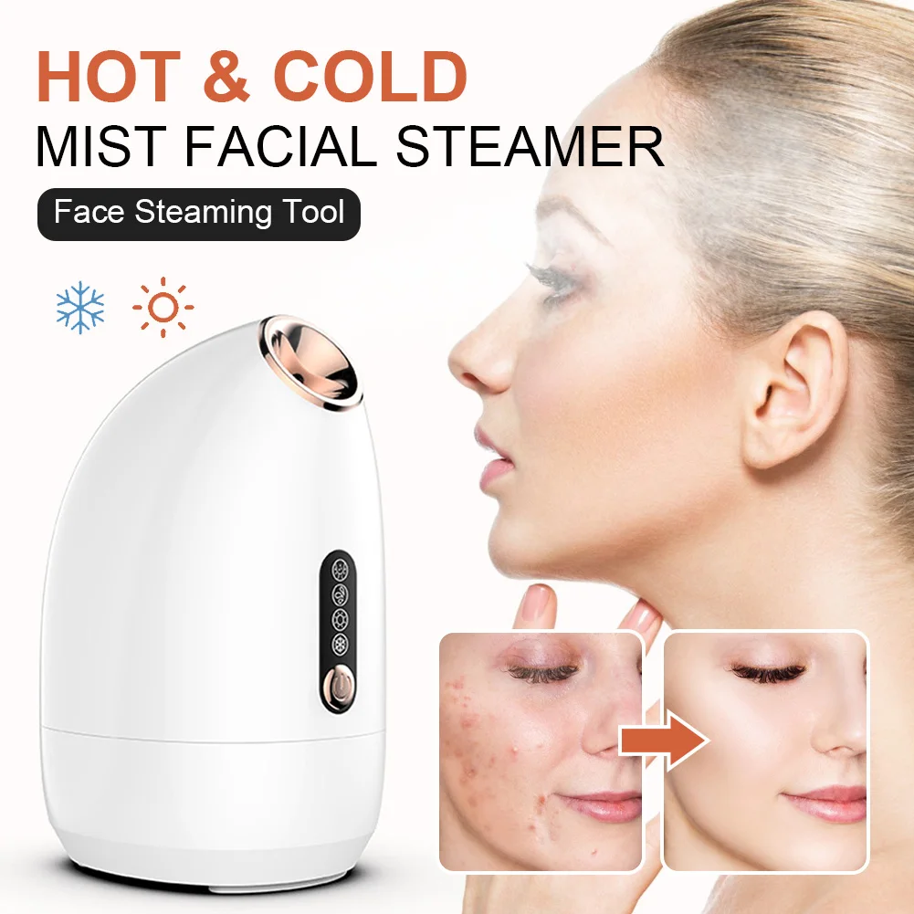

Hot & Cold Mist Facial Steamer Face Sauna Spa Skin Soothing Mister Moisturizing Hydrating Face Steaming Tool Skin Care