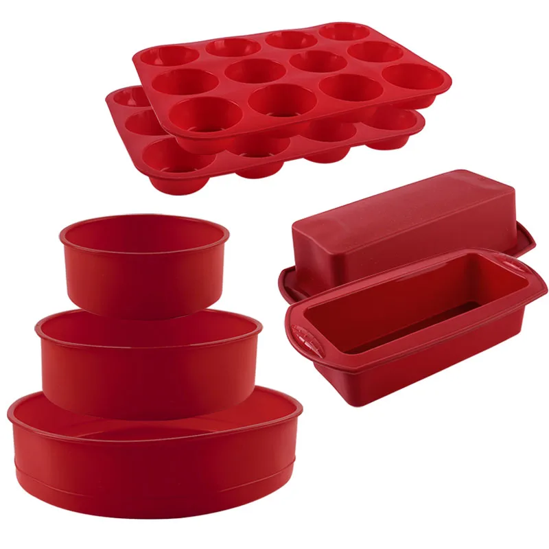 

Silicone Baking Pan For Pastry Mold For Baking Silicone Molds Pastry Muffin Round Rectangle Bakery Eco-Friendly Silicone Mould