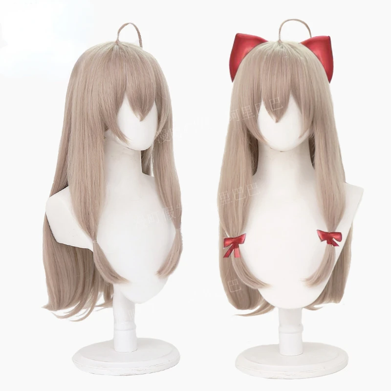 

A-SOUL Diana Cosplay Wig Vtuber Virtual Idol YouTuber Cosplay Long Curly Hair Free Wig Cap Light Brown Halloween Carnival Party