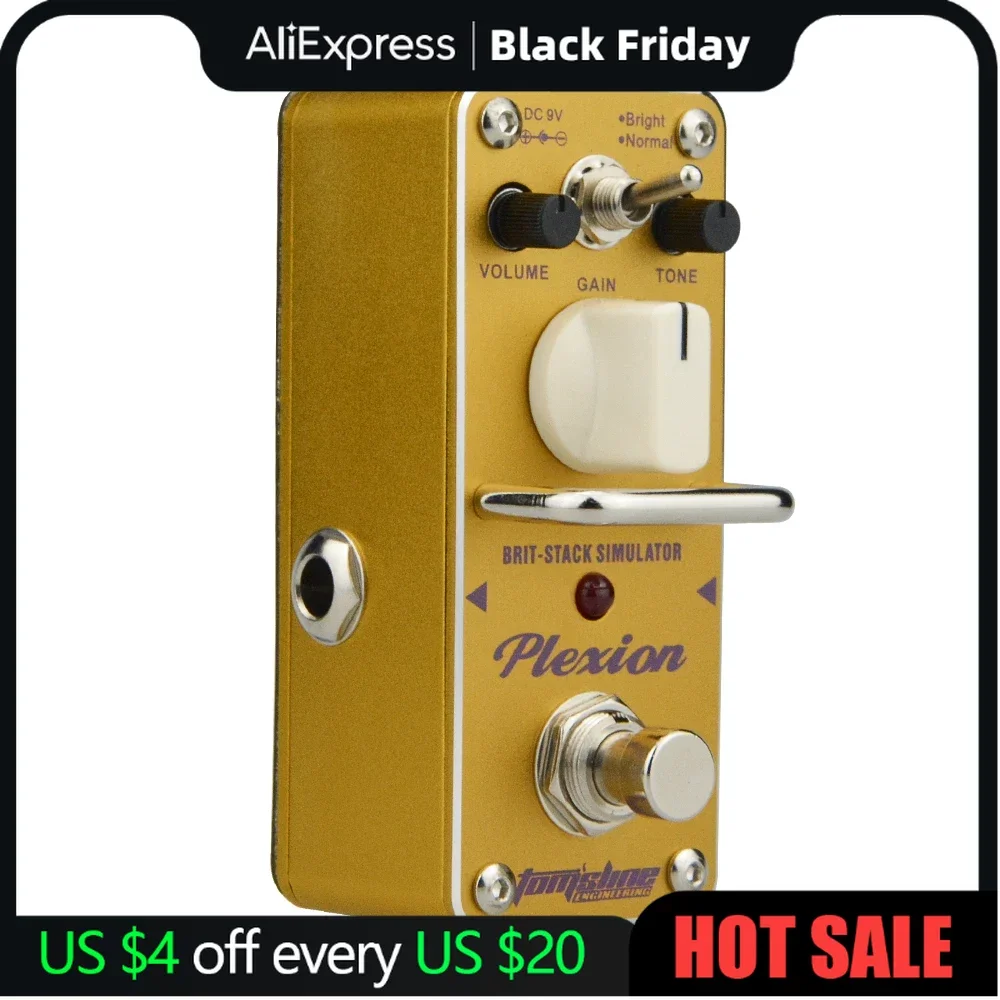 

AROMA Guitar Effect Pedal APN-3 Plexion Brit-stack Simulator Electric Guitar Pedal Accessory Mini Single Effect with True Bypass