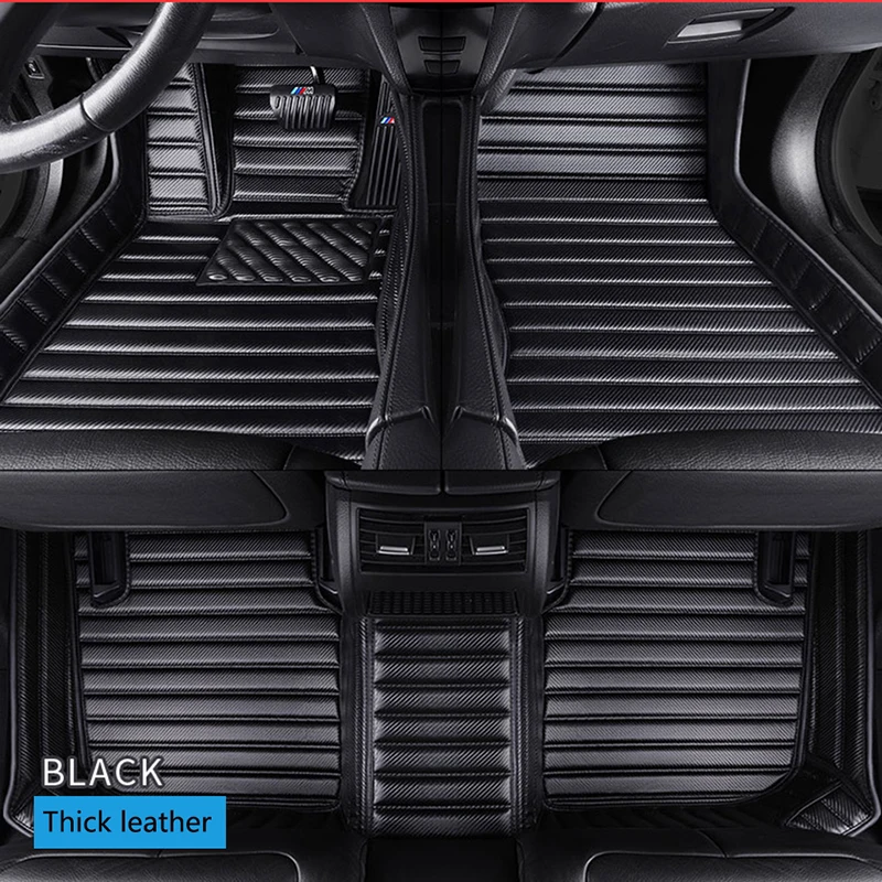 

High-quality Leather Car Floor Mats for VW GOLF Passat B6 B7 B8 Bora EOS UP Caddy polo Jetta New Beetle Car Accessories Carpet