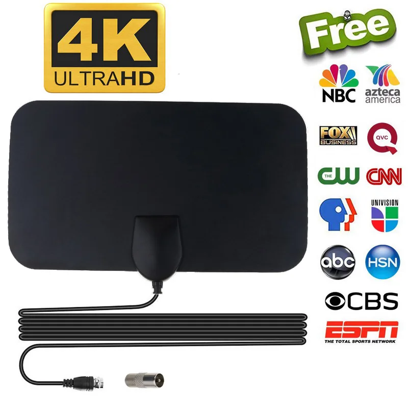 4K25DB High Gain Hd Tv Dtv Box Digitale High Gain HDTV Digital Antenna Mini HDTV ground wave TV antenna DVB-T2 receiving antenna