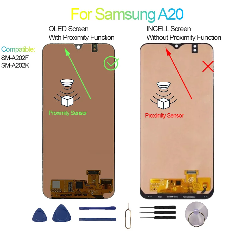 Фото Быстрая доставка: Дисплейный модуль (LCD+тачскрин) для Samsung A20 (SM-A205F/FN/GN/YN/G/W/U/S/DL/U1) – Замена экрана A20 №3