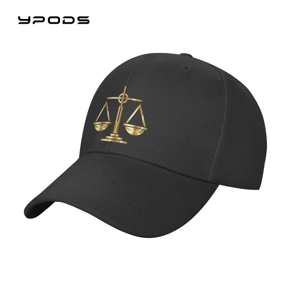 

Gold Scales of Justice Law Logo Sports's Lawyer Legal Partys Adjustable Mom Dad Hat Shade Baseball Cap with Custom Logo