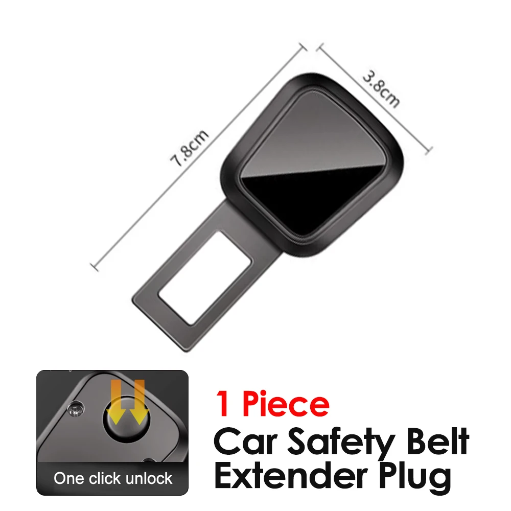

Зажим для автомобильного ремня безопасности, удлинитель, замок ремня безопасности, пряжка, металлическая разблокировка одним щелчком мыши для Tesla, BYD, для VW, Audi, BMW, универсальная