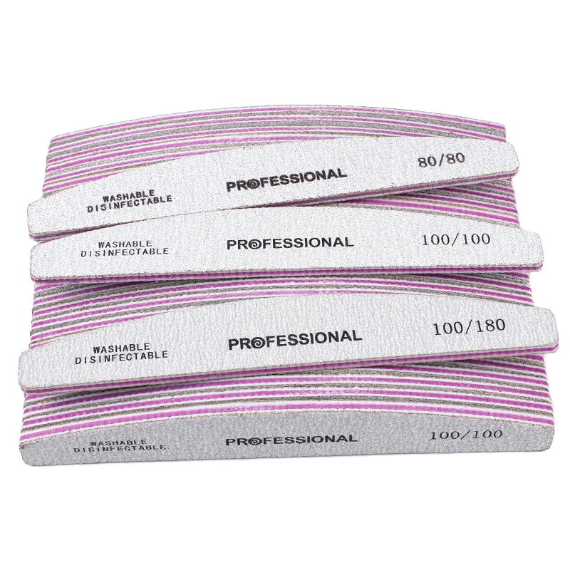 Пилка для ногтей Профессиональная с зернистостью 100/180 5 шт.