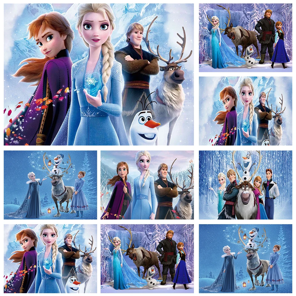 

Disney Full Square Round 5D Diy Diamond Painting Frozen Princes Anna& Kristoff Diamond Embroidery Cross Stitch Mosaic Gift Ll394