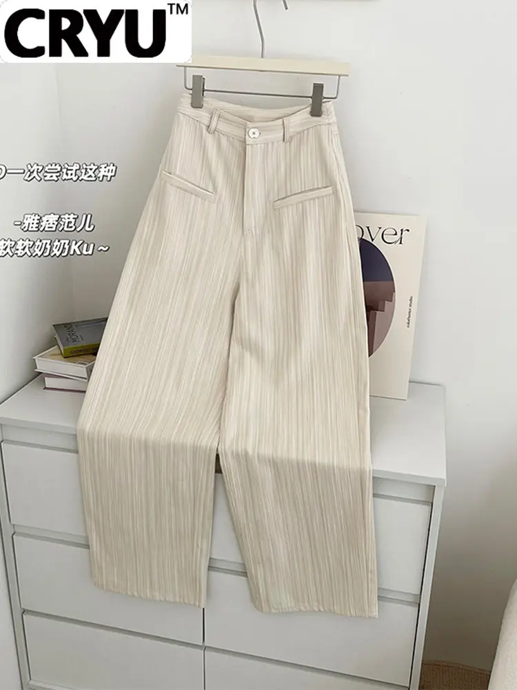 

Women New Autumn Winter High Waist Vintage Design Joggers Trousers Loose Wide Leg Straight Cylinder Mopping Harajuku Sweatpants