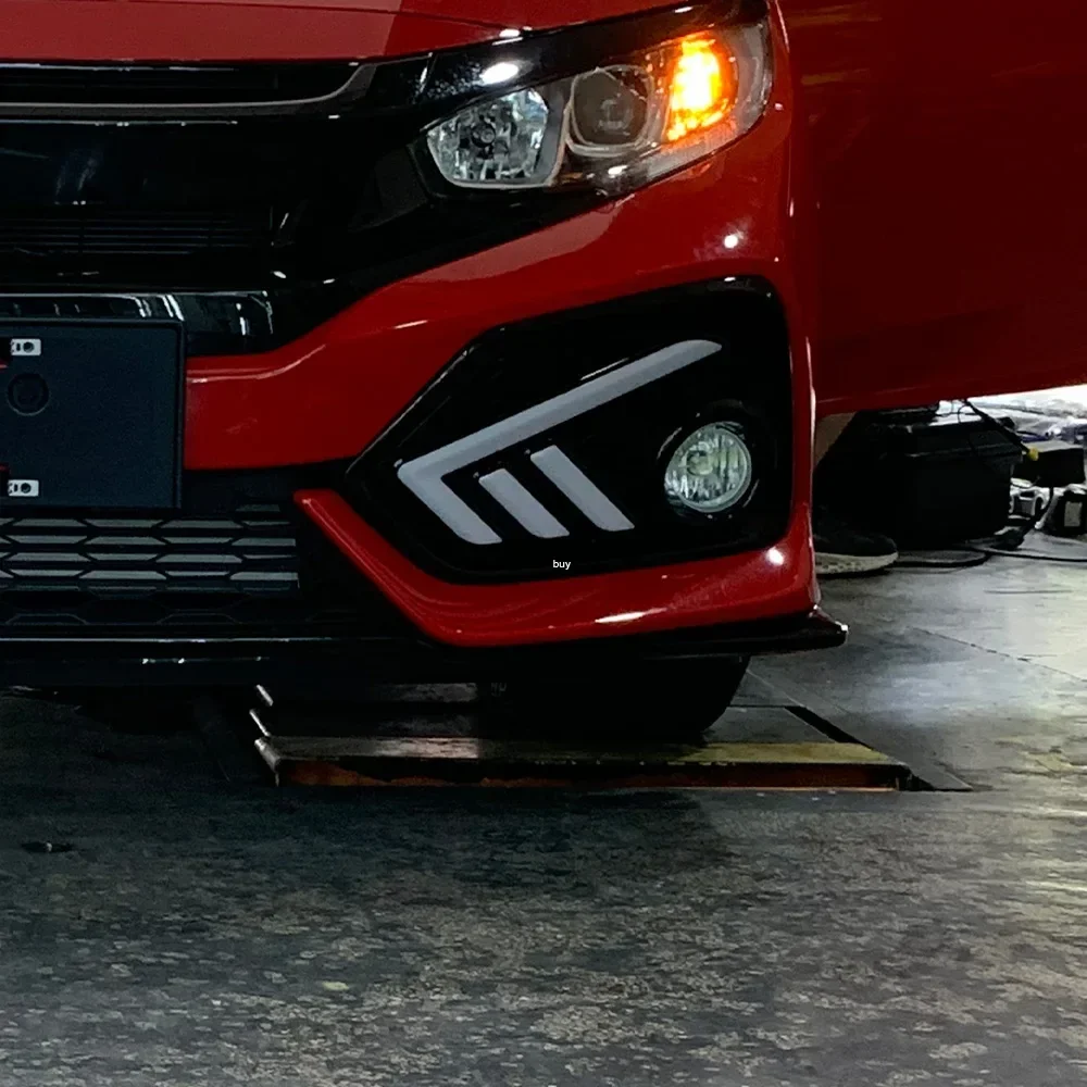 Фото Автомобильные фары в сборе для Honda Civic X 10th 2016-2020, обновление переднего бампера, светодиодные динамические дневные ходовые огни, аксессуары для инструментов №1