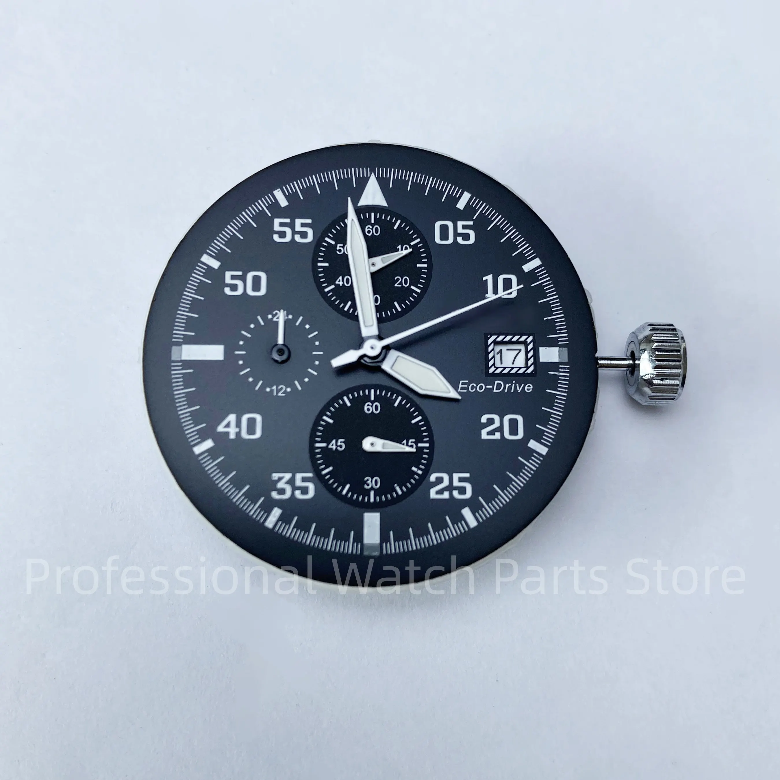 44mm Watch Accessories Set Case+Dial+Hands+Crown+Stainless Steel Strap with Complimentary Quartz Movement Set Calendar Window