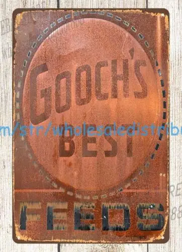 Gooch's Best Feeds деревенский фермерский дом металлическая жестяная вывеска со