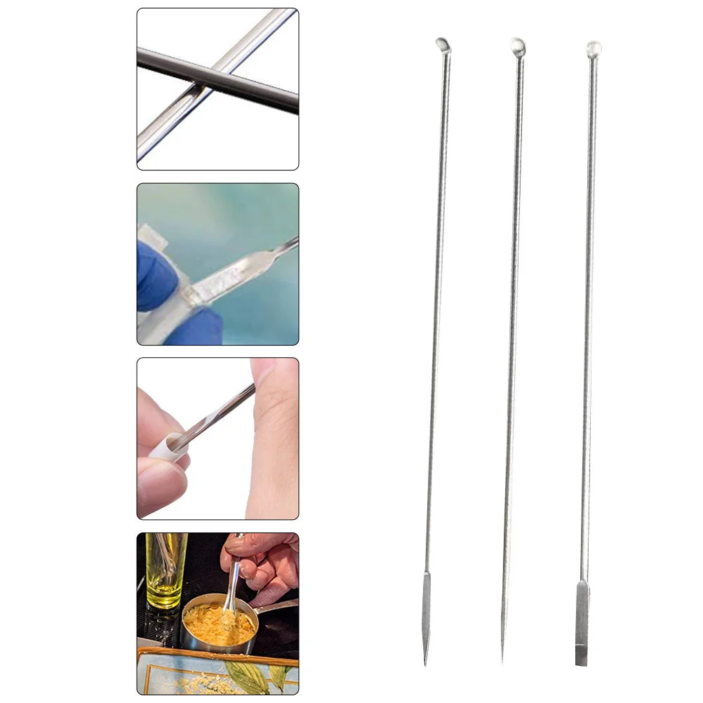 

Lab Micro Spatula Scoop Laboratory Mini Spoon Semi Mix Stainless Steel Mixing Sampling Reagent Shovel