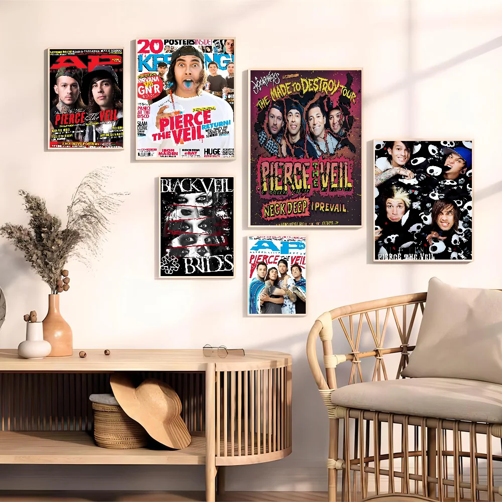 Samoprzylepny художественный постер Pierce The Veil Band белая бумага принты постеры