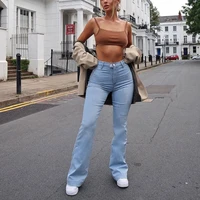 ripped denim trousers ladies summer new pocket denim straight trousers british style ladies washed mid waist jeans women pants