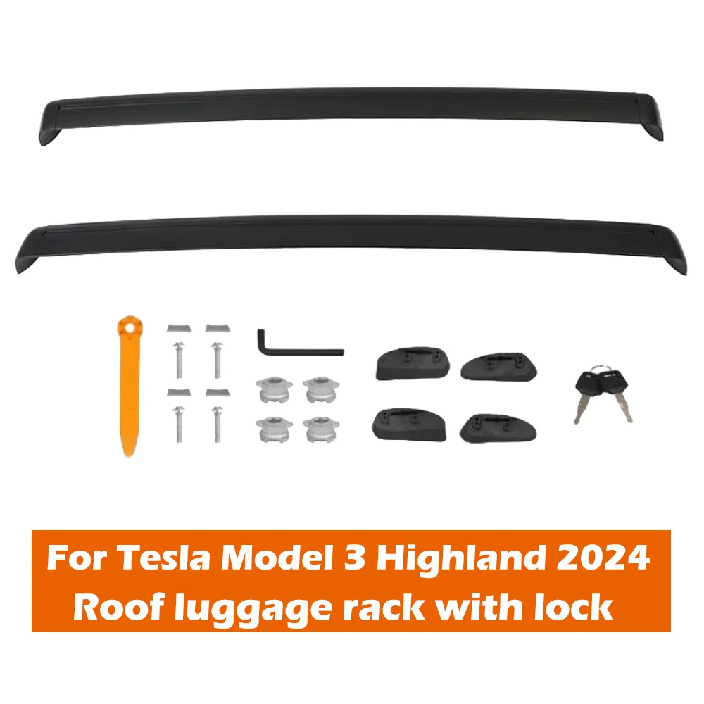 

Запираемые поперечные рейки на крышу для Tesla Model 3, модель Y 2020-2024, аксессуары для багажников на крышу, Противокражные поперечные рейки, багажник