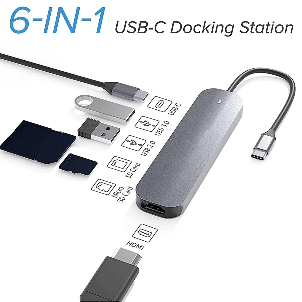 USB C-хаб для IPad MacBook Air Pro адаптер 100 Вт PD C-HDMI с 3 0 кардридером SD/TF Thunderbolt Type C Hub |