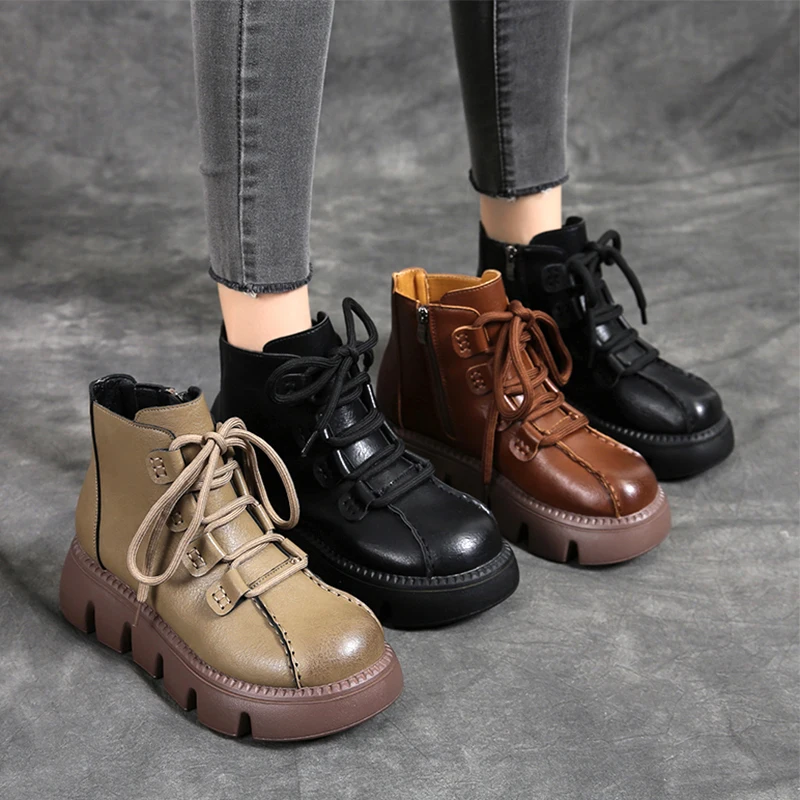 

Женские резиновые ботинки на молнии, ботильоны с круглым носком, на плоской подошве, в стиле «лолита», ретро Римский стиль, искусственная ко...