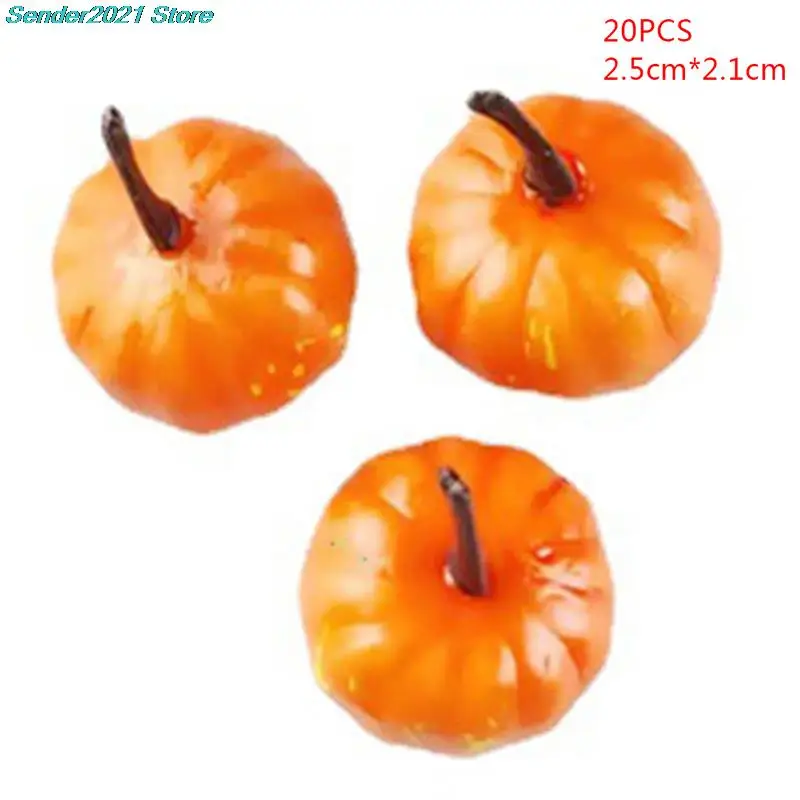 

20 шт. миниатюрная искусственная тыква, имитация тыквы для Хэллоуина, реквизит «сделай сам», украшение для Счастливого Хэллоуина