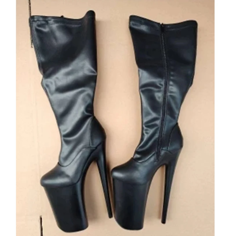 LAIJIANJINXIA новые классические женские сапоги на высоком каблуке 20-23 см матовые