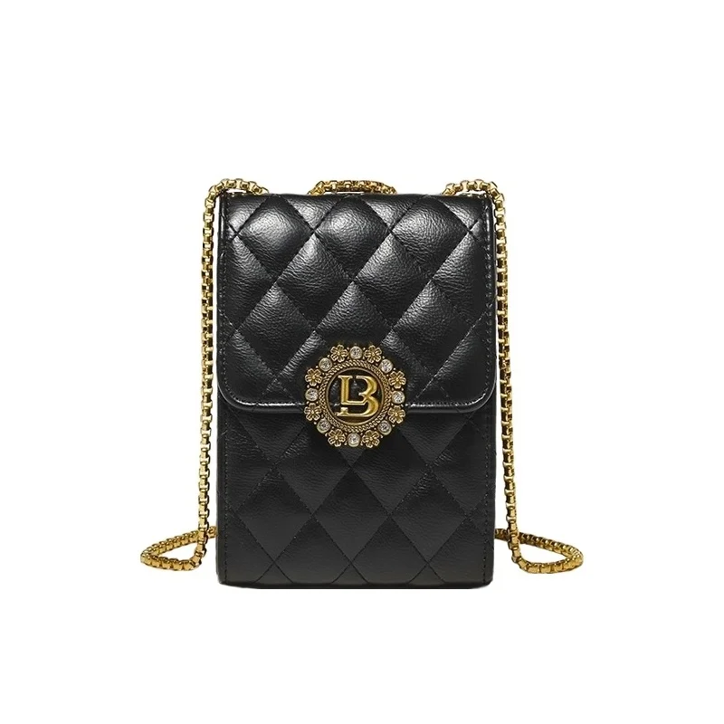 

Diamond Brand Crossbody Bags For Women New Luxury Mobile Phone Leather Femme Quality Shoulder Chain Designer Fashion Sac