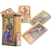 127cm golden tarot of the renaissance oracle tarot cards divination deck entertainment fate card with paper instructions