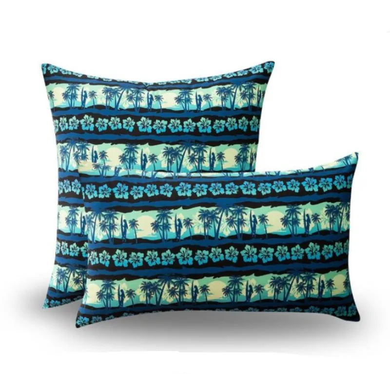 

Inyahome Vintage Hawaii Throw Pillow Cushion Cover Aloha Dreaming of Hawaii Landscape Image with Mountains and Palm Trees Beach