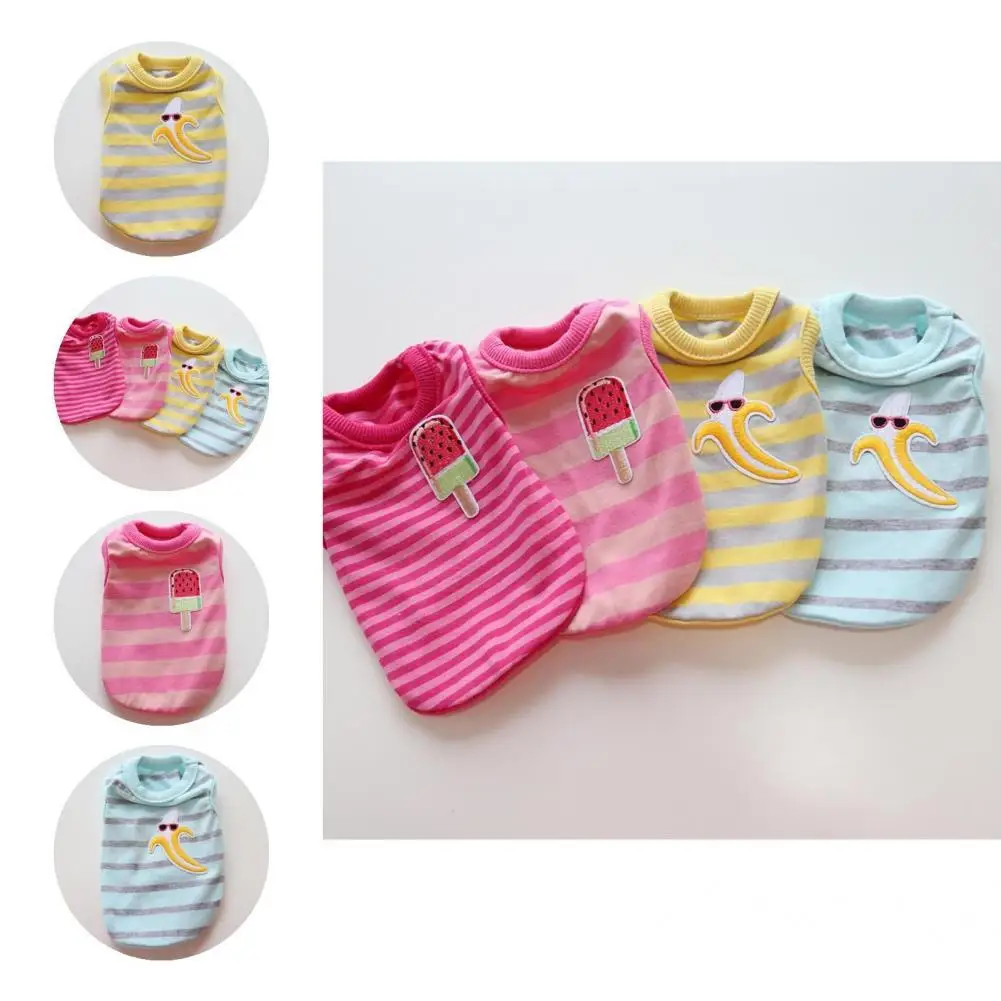 

Cat T-shirt Cozy Cute Breathable Pet Vest Dog Sleeveless Clothes for Vacation Dog Vest Cat T-shirt