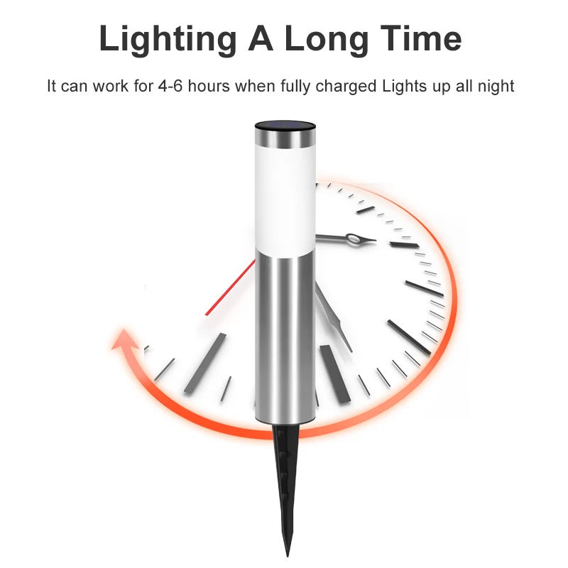 Наружный садовый фонарь из нержавеющей стали дорожка солнечная фотолампа