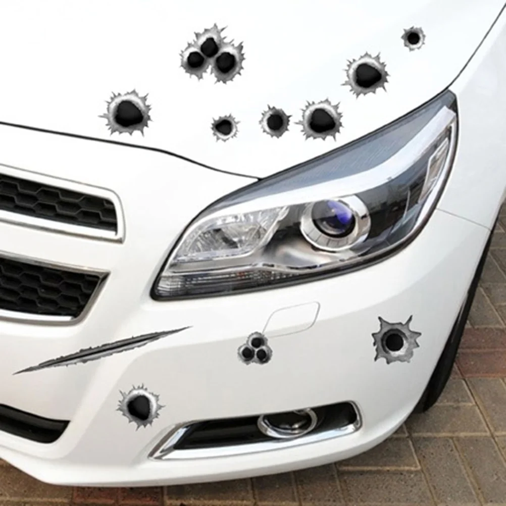 

Automotive Stickers Modified Car Creative Personality Waterproof Bullet Hole Scratches Cover Accessory