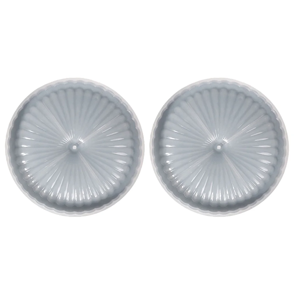 

2 Pcs Plate Mold DIY Crafts Silicone Burner Epoxy Stick Holder Molds Silica Gel Tool Flexible