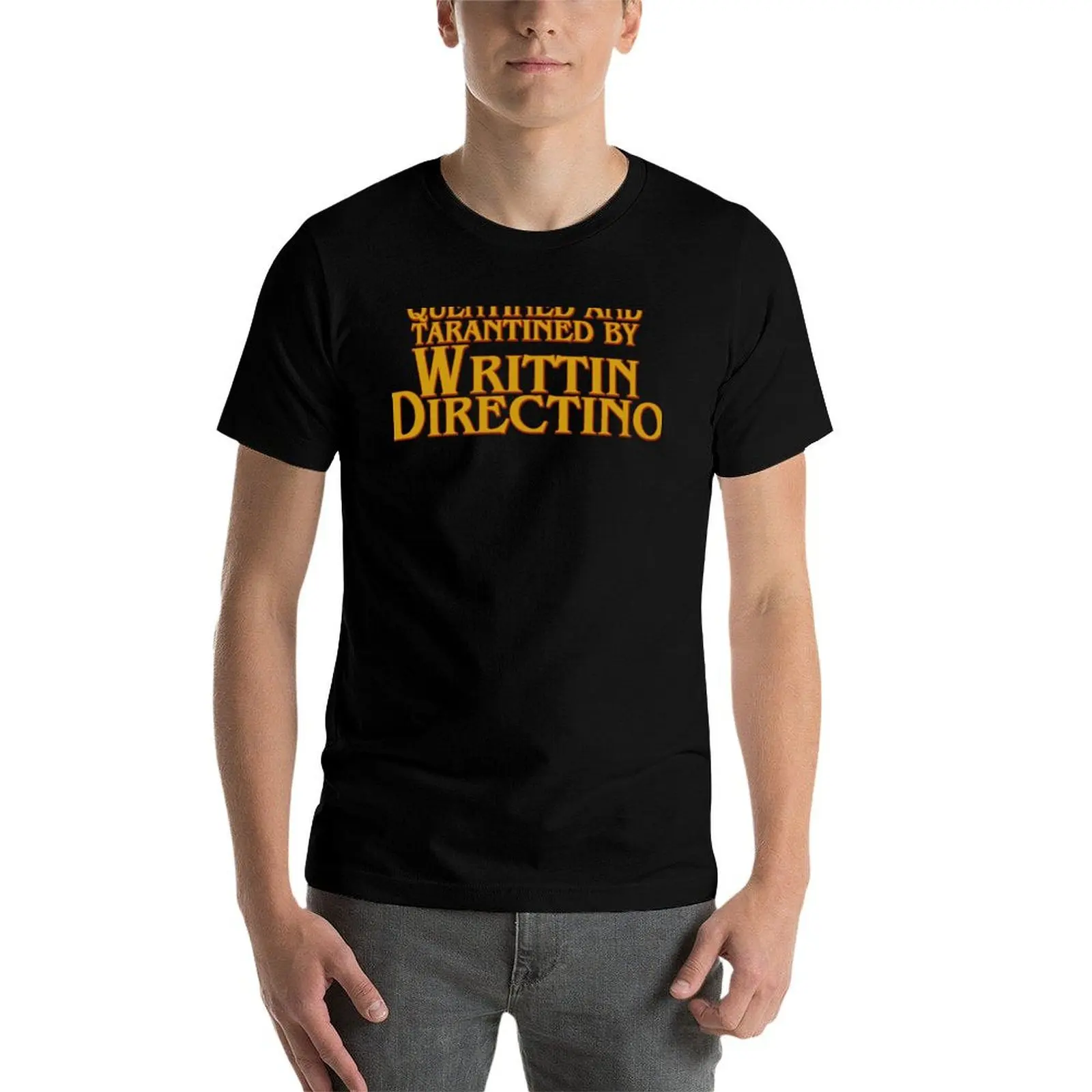 Фото Футболка Quentined And Tarantined By Writtin Directino, модная футболка с буквенным принтом №3