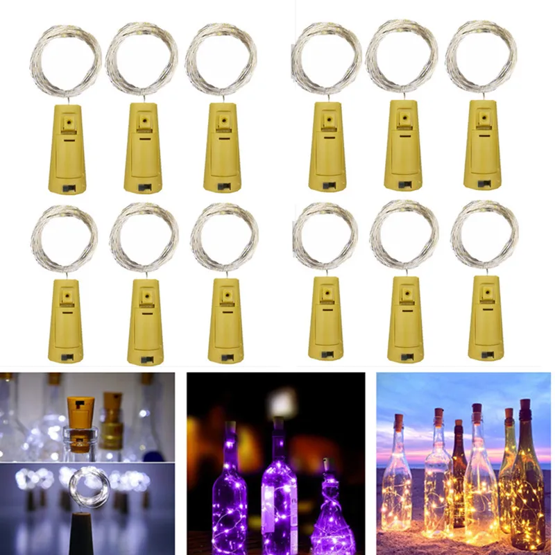 3pcs Wine Bottle Light with Cork LED Battery Strings Fairy Lights for Wedding Christmas Halloween Bar Decor Outdoor |