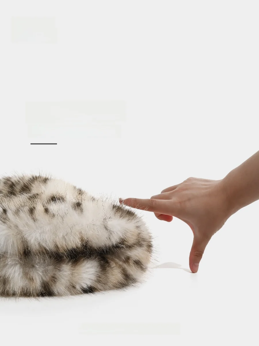 Новинка 2024 белый плюшевый чепчик детская зимняя толстая теплая шапка с имитацией