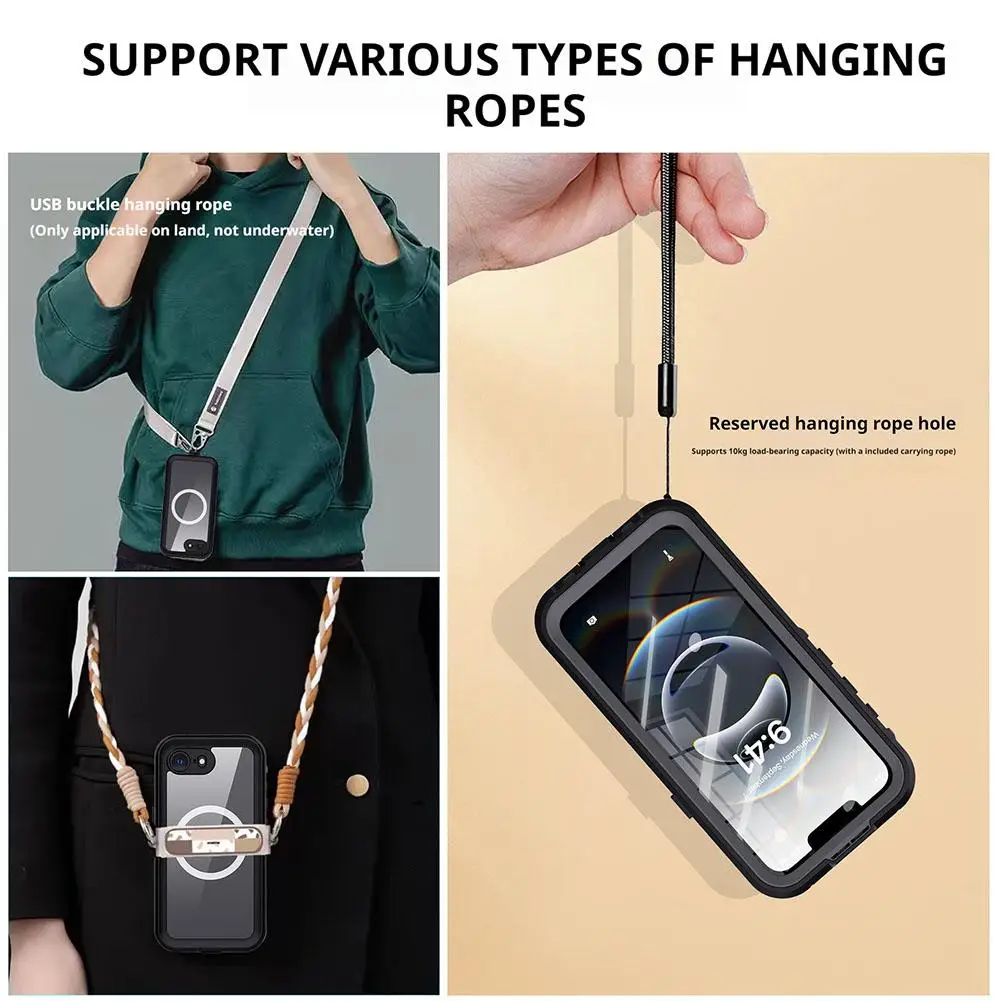 Полное покрытие на iphone16 E чехлы для телефонов IP68 водонепроницаемый чехол iPhone 16E