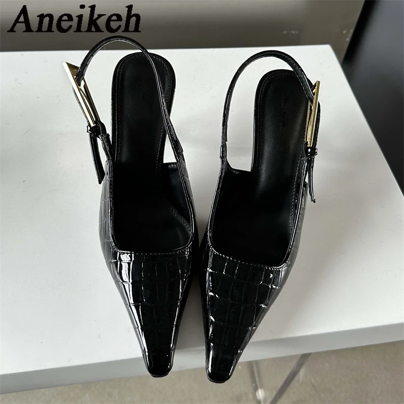 Сандалии Aneikeh женские на высоком каблуке пикантные босоножки с острым носком
