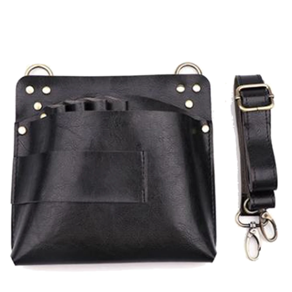 

Multifunction Hair Scissors Leather Case Waist Belt Barber Packet Salon Pouch Hairdressing Scissors Kit Bag Black